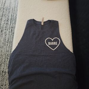 Navy Sleeveless Barre Tank Top